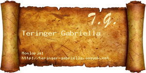 Teringer Gabriella névjegykártya